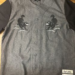  HUF Worldwide Short-sleeve Wool Blend Basebll Jersey Men’s Size XL