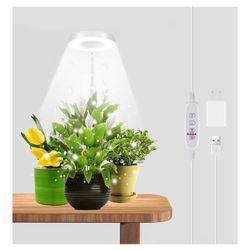 BRAND NEW IN BOXHalo Plant Grow Light, 6000K White LED Full Spectrum Growing Lamp for Indoor Plants, Succulents, Mini Bonsai, Small Plants, Height Adj