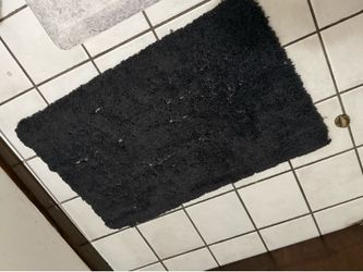 Black Shag Bath Mat