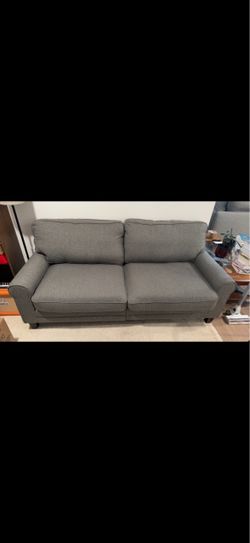 Gray Fabric Two-Seat Sofa