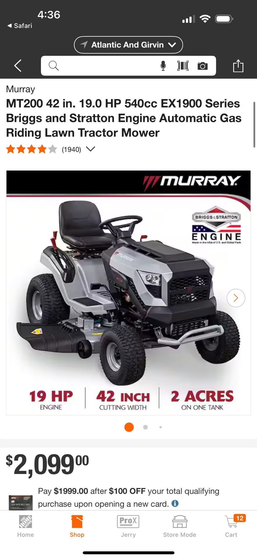 Murry Riding Mower mt200