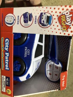 City patrol wired radio control with amplifier