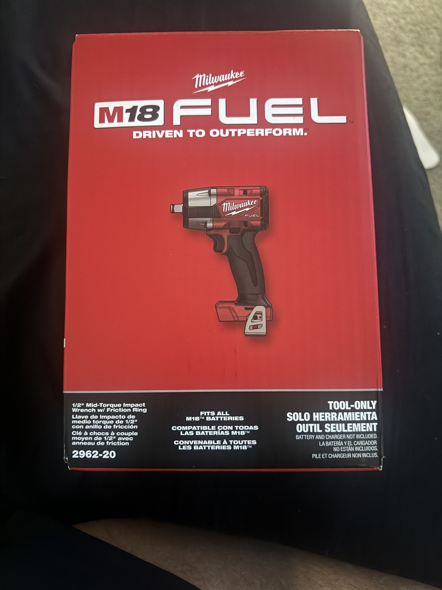 Milwaukee M18 FUEL Gen-2 18V Lithium-Ion Brushless Cordless Mid Torque 1/2 in. Impact Wrench w/Friction Ring (Tool-Only)