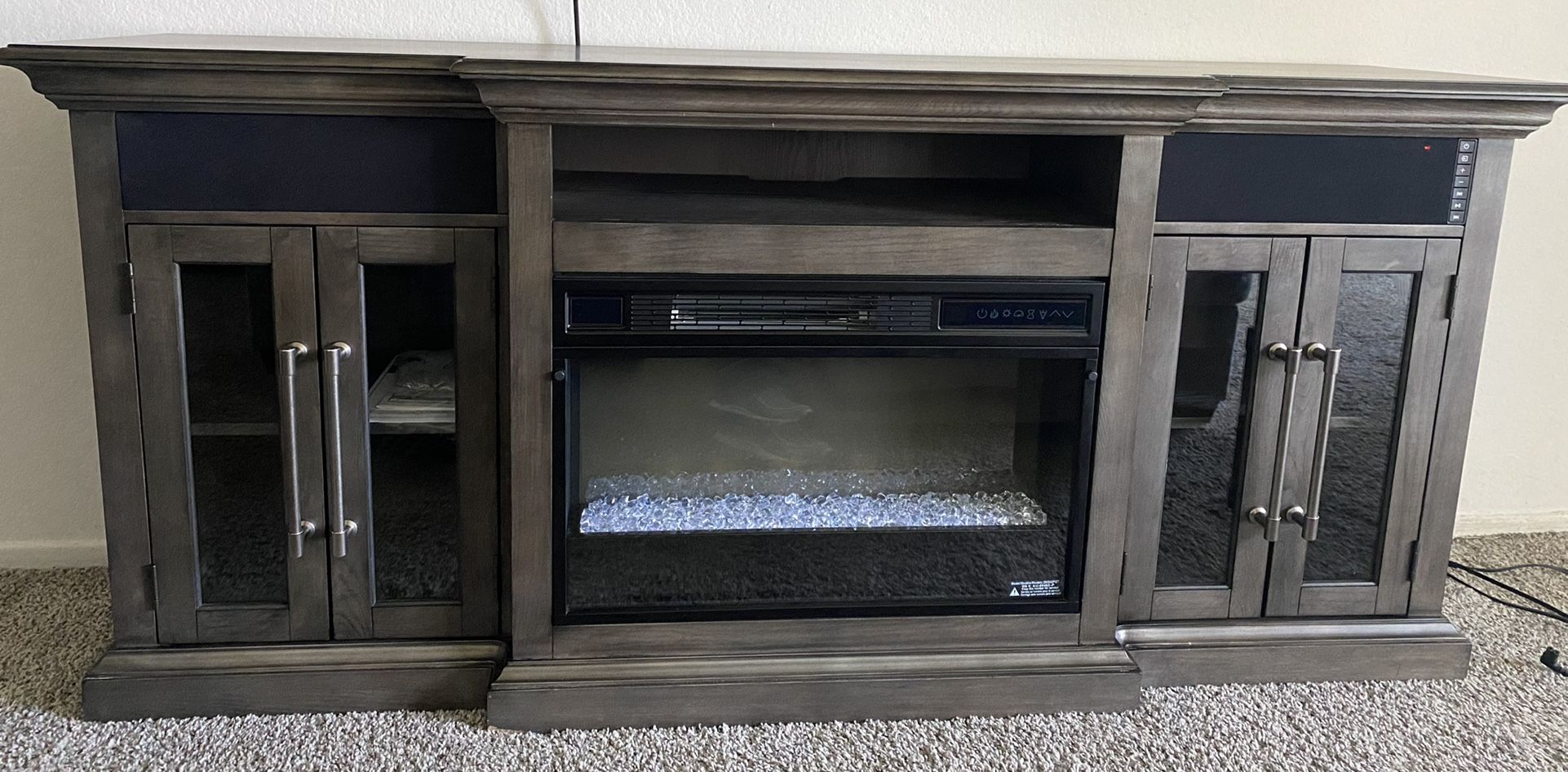 72" TV Console w/ Electric Fireplace