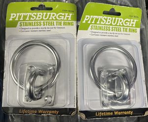 4 Pittsburgh Stainless Steel Tie Rings (WILL TAKE BEST OFFER)
