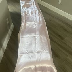 Large Piece Of Pink Satin Material - Double Folded