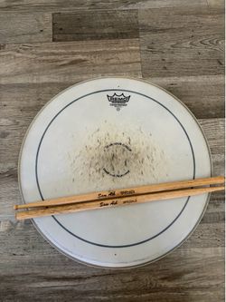 REMO Weatherking Pinstripe Coated 16” with Sam Ash SPECIALS Drumsticks