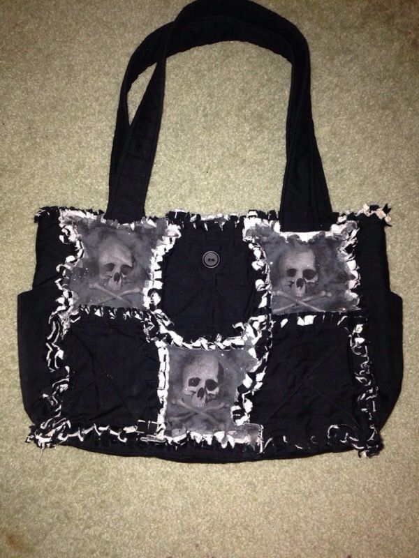 Skull diaper bag