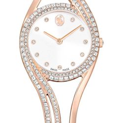 Swarovski Hyperbola Bangle Watch, Swiss Made, Metal Bracelet, Rose Gold Tone, Rose Gold-Tone Finish