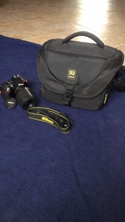 Nikon D5200 camera and lens