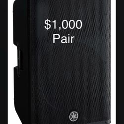 Yamaha DXR15 Powered DJ Speakers $1000
