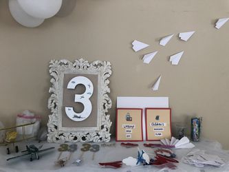 Airplane birthday party decor for 3rd birthday