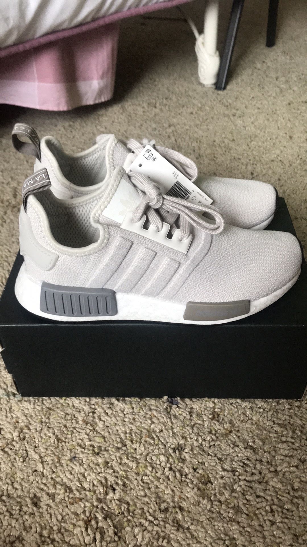 Adidas Womens NMD gray and white NWT