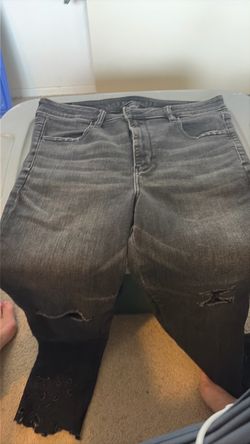 Grayish black Distressed Denim Jeans