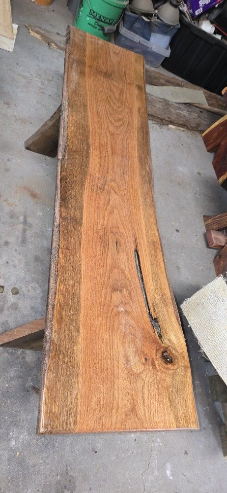 Live Edge Oak Bench Table
