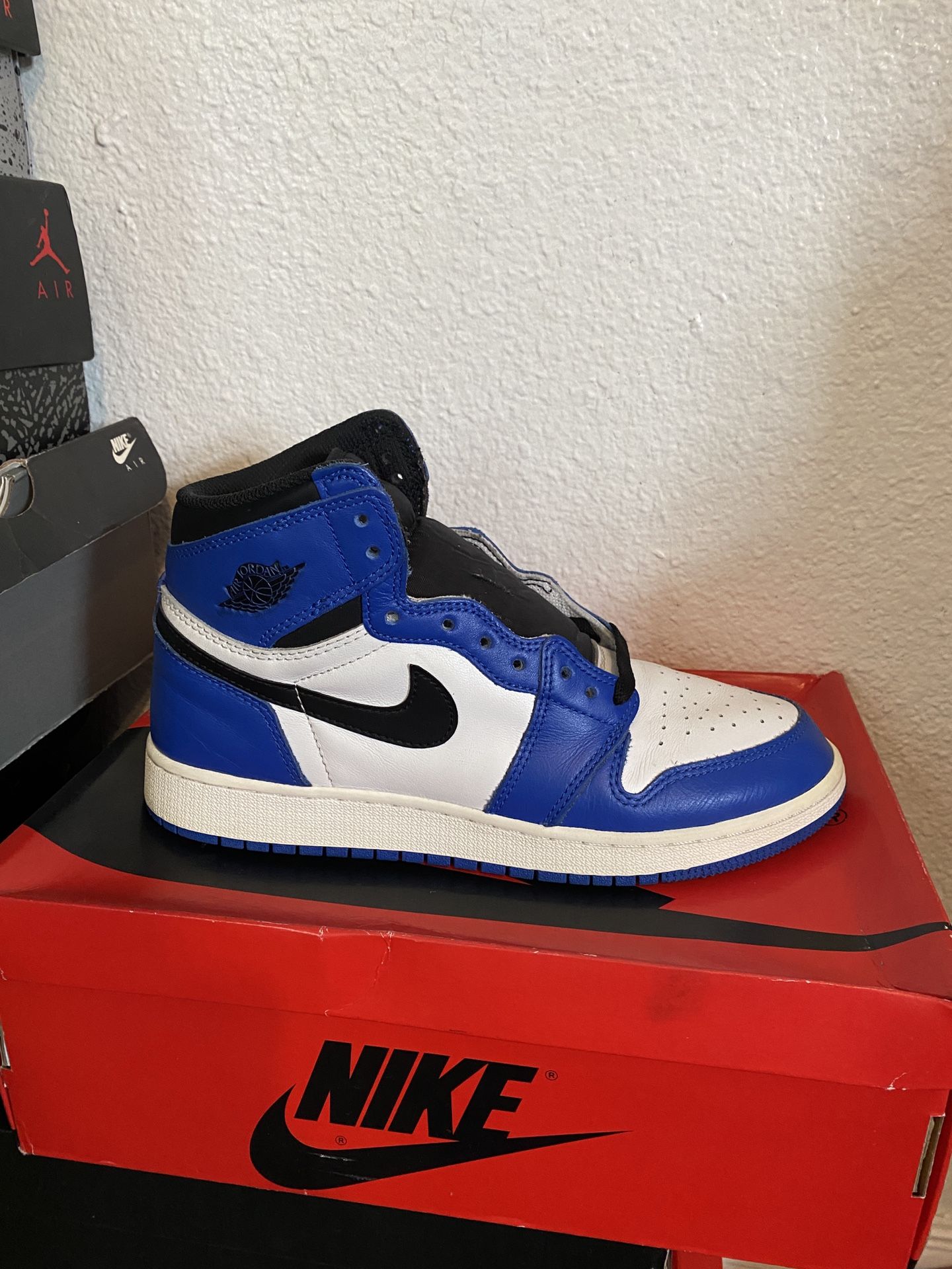 Jordan 1 High Blue And White Size 7 