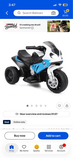 Toddler bmw motorcycle