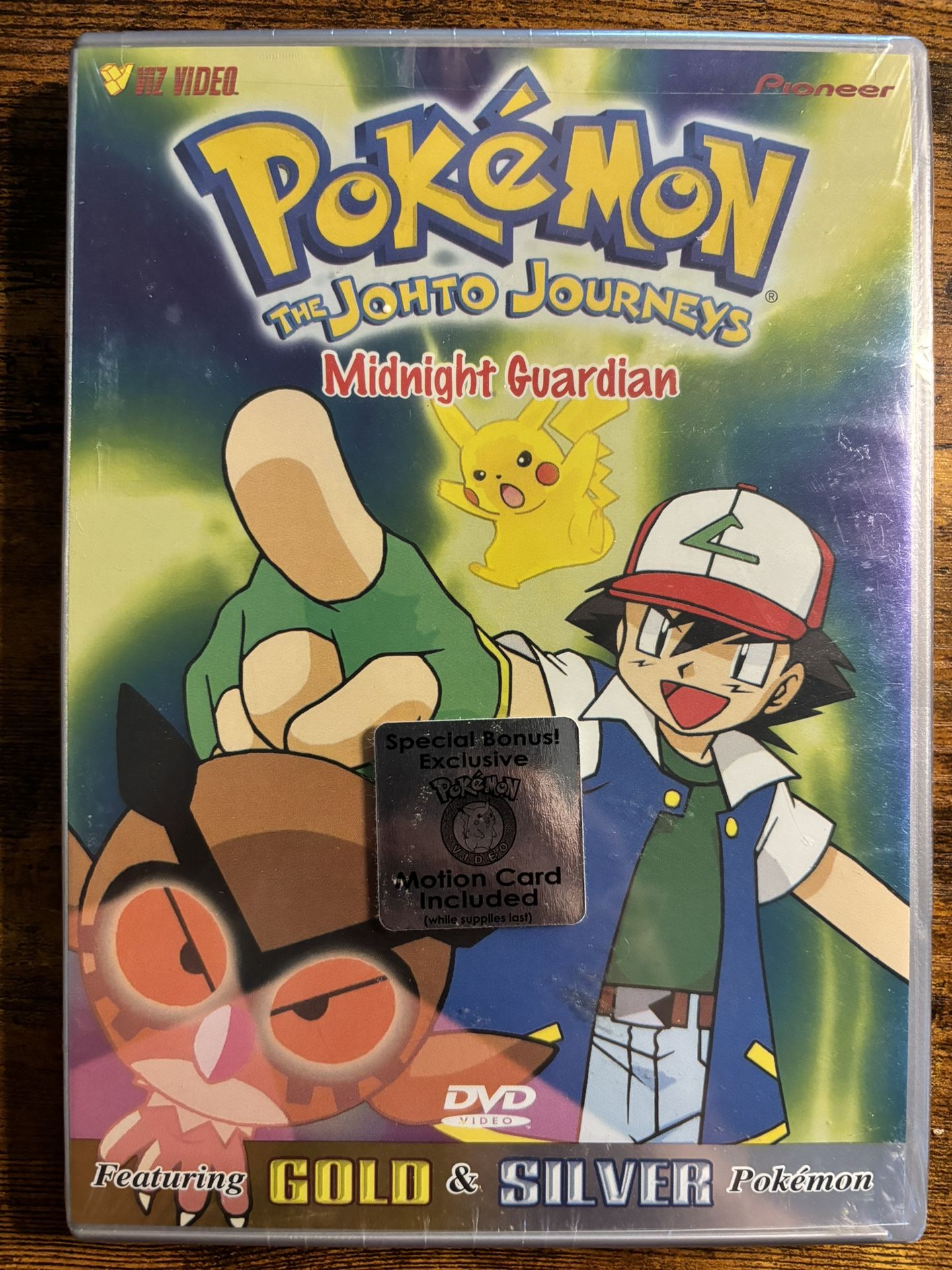 Sealed Pokemon The Johto Journeys Midnight Guardian DVD w/ Pokemon Card Included