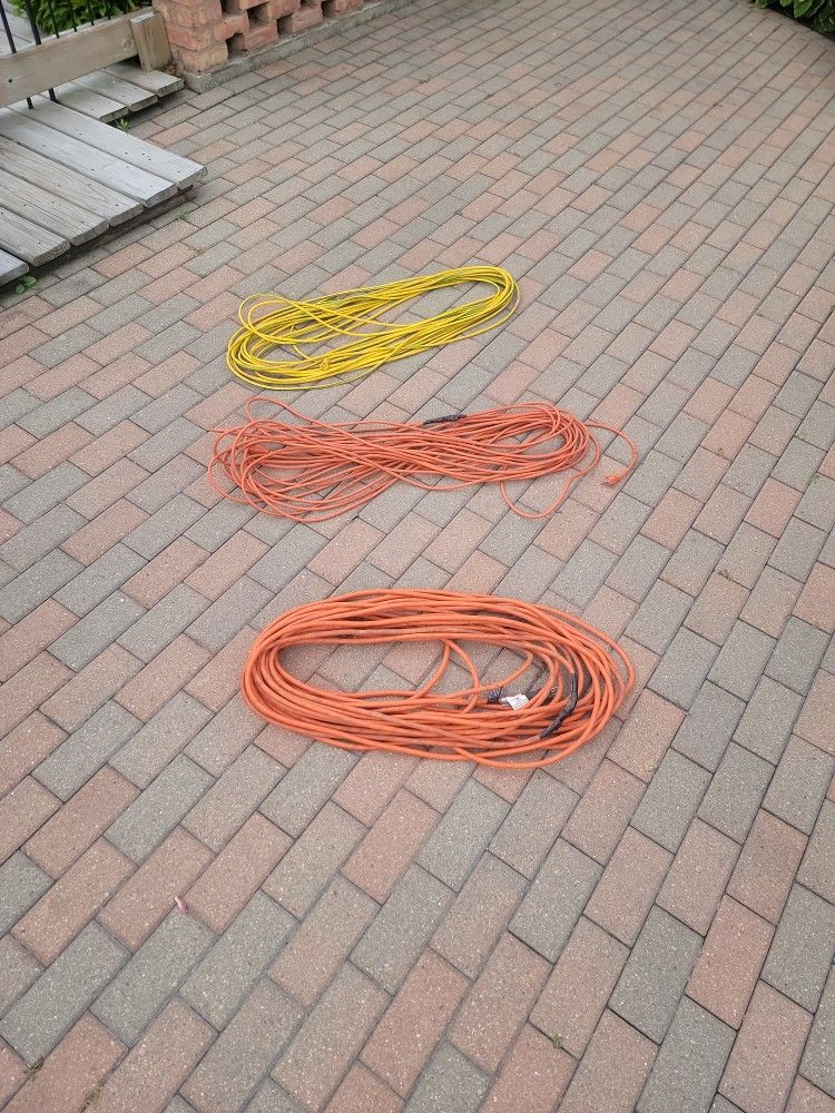 3 - 75 Ft Long Extension Cords. Must Buy All
