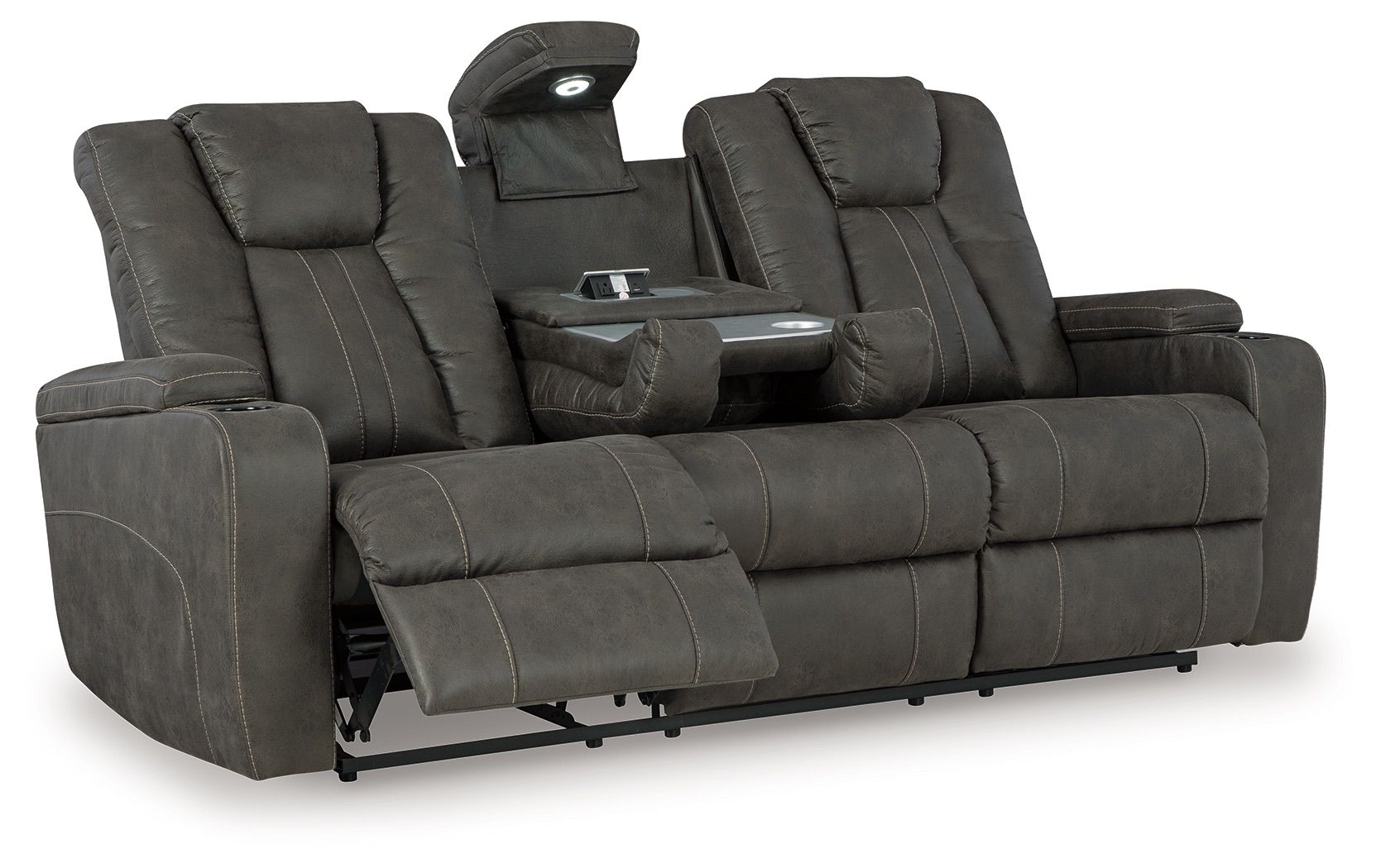 Reclining Sofa And Loveseat With LED Reading Light
