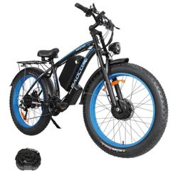 Peak 3000W 26” Fat tire Dual Motor Ebike 38 MPH, 48V 23AH Battery