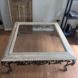 Glass Coffee Table & Wall Art Frame