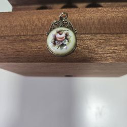 Vintage Porcelain Pendant 