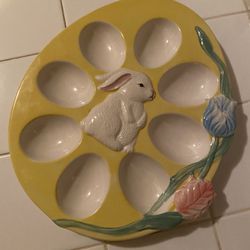 Easter Bunny Egg Holder Plate