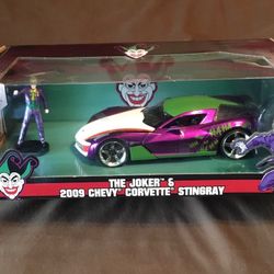Jada All Metal DC Joker And Chevy Corvette 