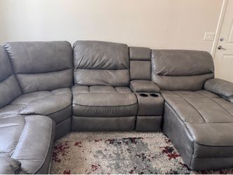 Powered Gray Sectional Couch
