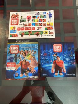 Ralph breaks the internet 4k uhd blu ray new no digital code & screen cleaner cloth & stickers