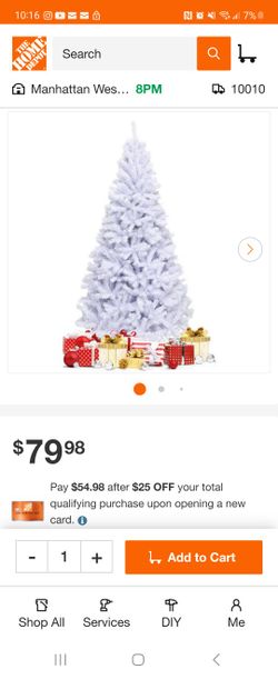 White Xmas Tree And Decorations 