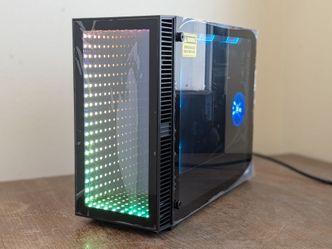 AMD Ryzen 5 7600x + Radeon RX 7600 RGB SFF ITX Infinity Mirror Gaming Desktop PC Computer