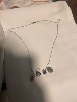 Origami Owl Custom Charm Necklace with Nana, Owl & Purple Crystal Pendants