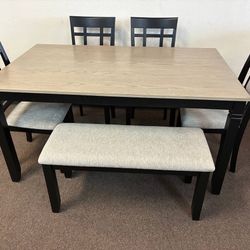 6pc Dining Room Table Set 