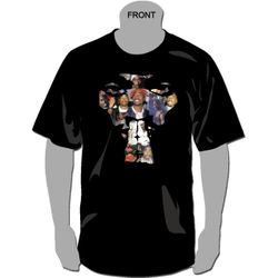 2Pac Tupac Shakur Makaveli T-Shirt Rap Hip-Hop - Full Color Glitter Print