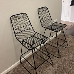 Black Metal Barstools