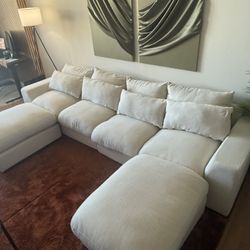 Sectional Couch with 2 Ottomans