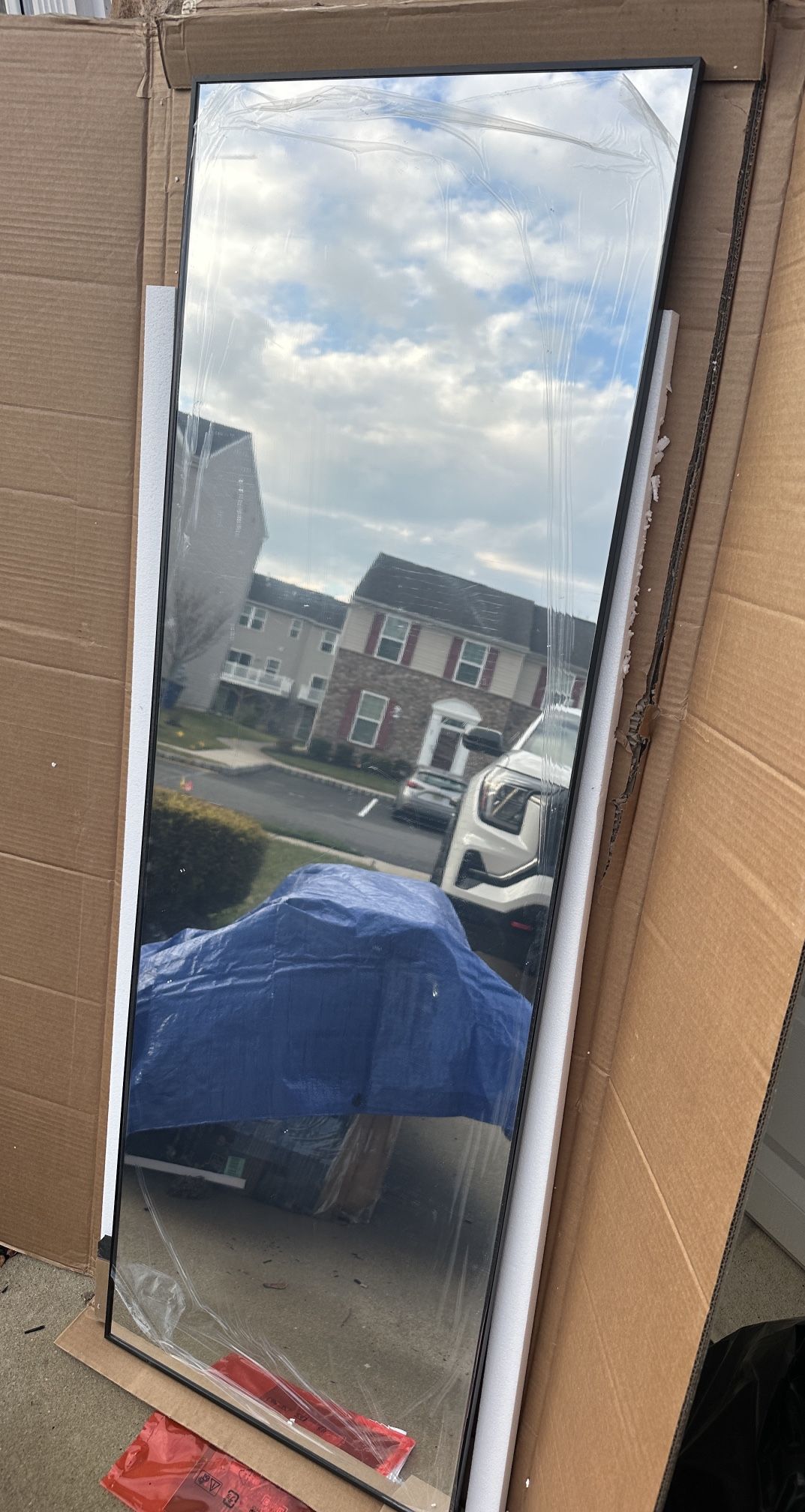 56x19 Black Full Body Mirror