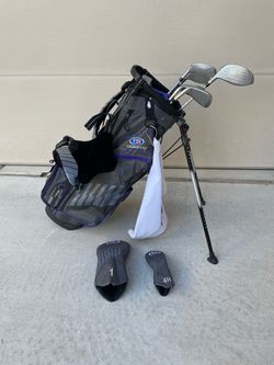 US Kids Golf Clubs and Stand Bag and Headcovers
