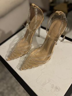 Clear Rhinestone Heels