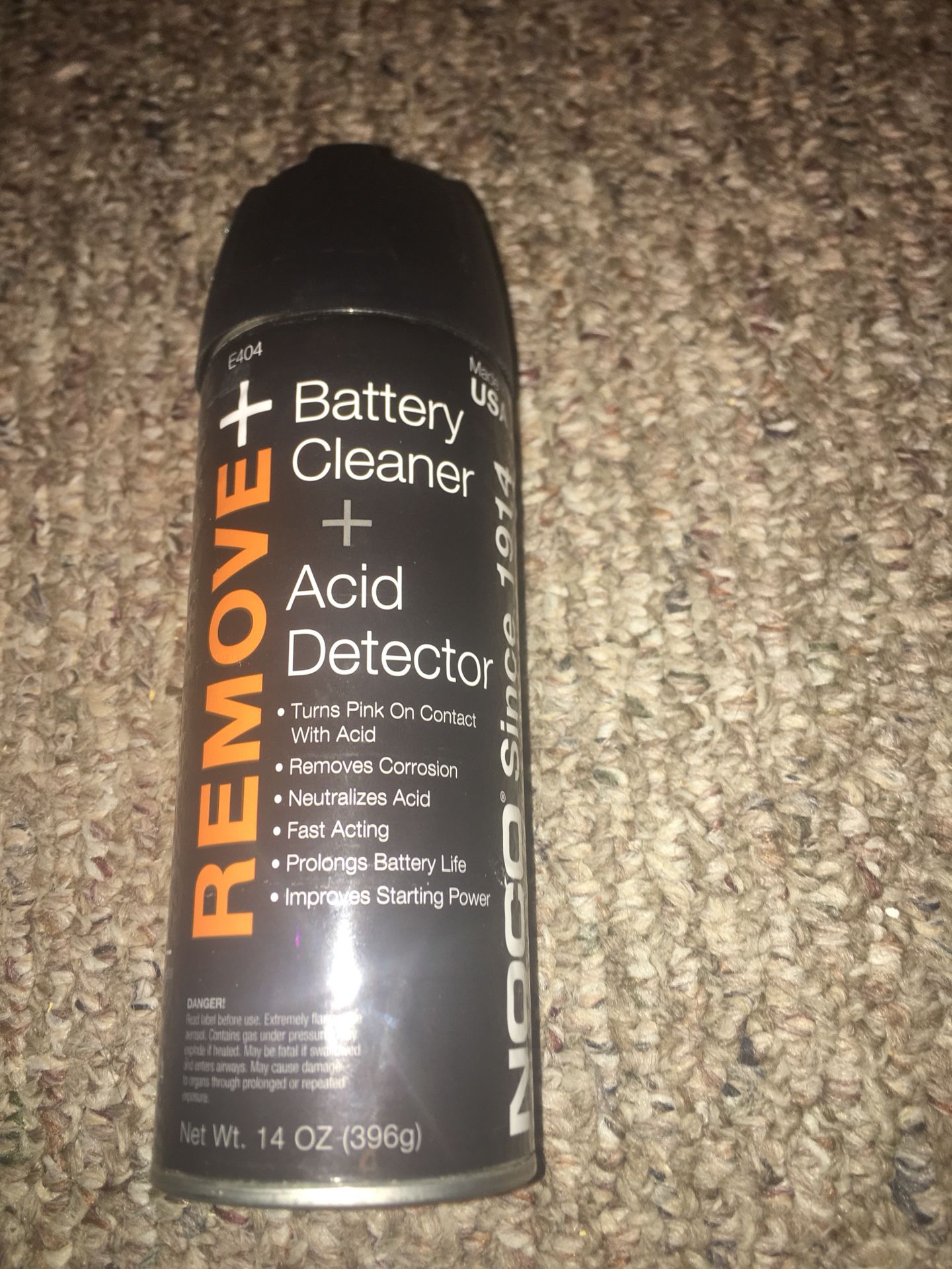 Remove Plus battery cleaner and acid detector