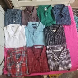 MEN'S SHIRTS SIZE LARGE & XL ( ALL 10 PIECES FOR $20 )