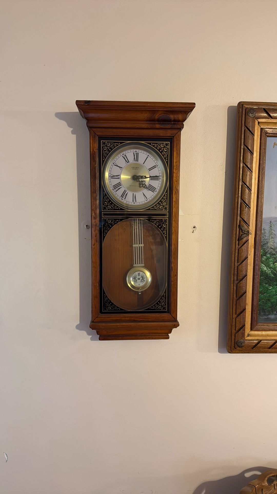 Verichron Quartz Westminster Chimes Wall Clock 28" Tall