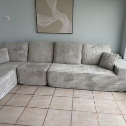 Living Room Sectional Sofa - Gray