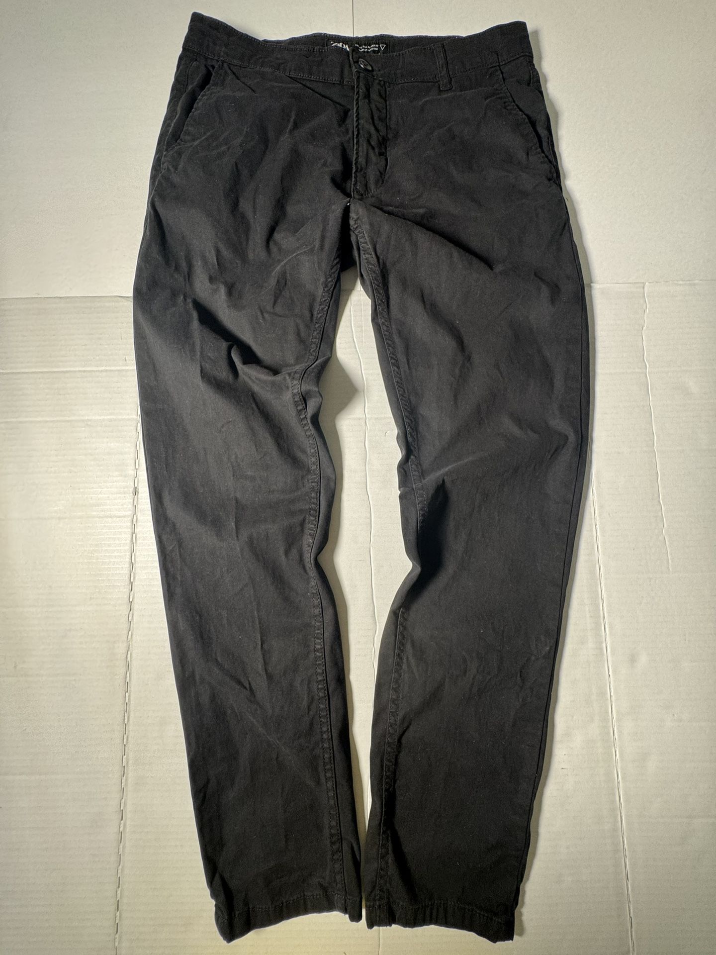 Pre Owned Good Zara Khaki Slacks Pants Black Men Size 32