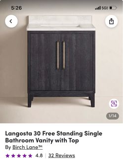 Brand New 30" Wayfair / Birch Lane "Langosta" Bathroom Vanity with Top