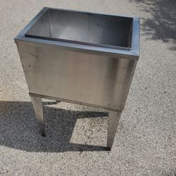 22"×15" STAINLESS STEEL ICE-BIN with COLD PLATE and STAND 
