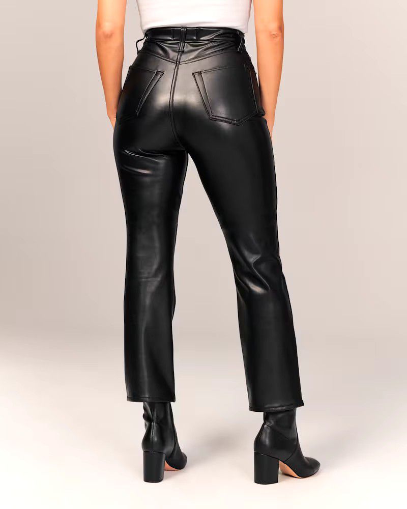 Abercrombie And Fitch Black Jeans/Leather