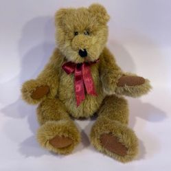 Vintage Ganz Bear 1997 Watson the Bear with Red Bow Jointed H2373S Retired 10” 
